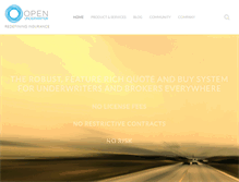 Tablet Screenshot of openunderwriter.com